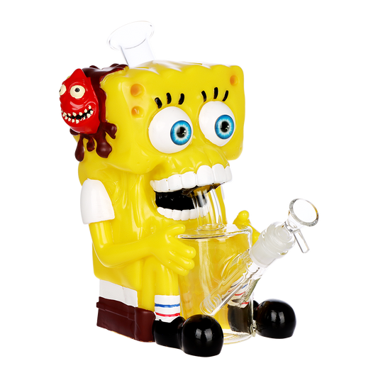 Silly Sponge Glass & Vinyl Water Pipe | 10" | 14mm F