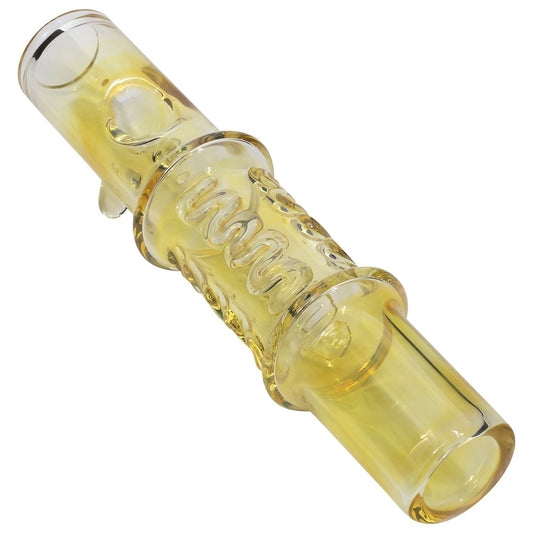 LA Pipes Compact 5" Silver Fumed Glass Steamroller - Color-Changing & Portable