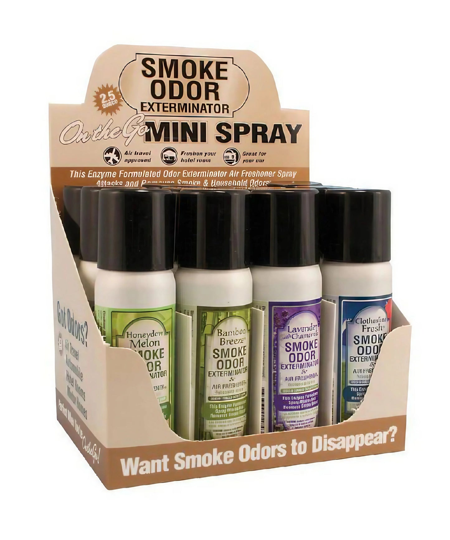 Smoke Odor Exterminator Spray - 12 Pack Assorted