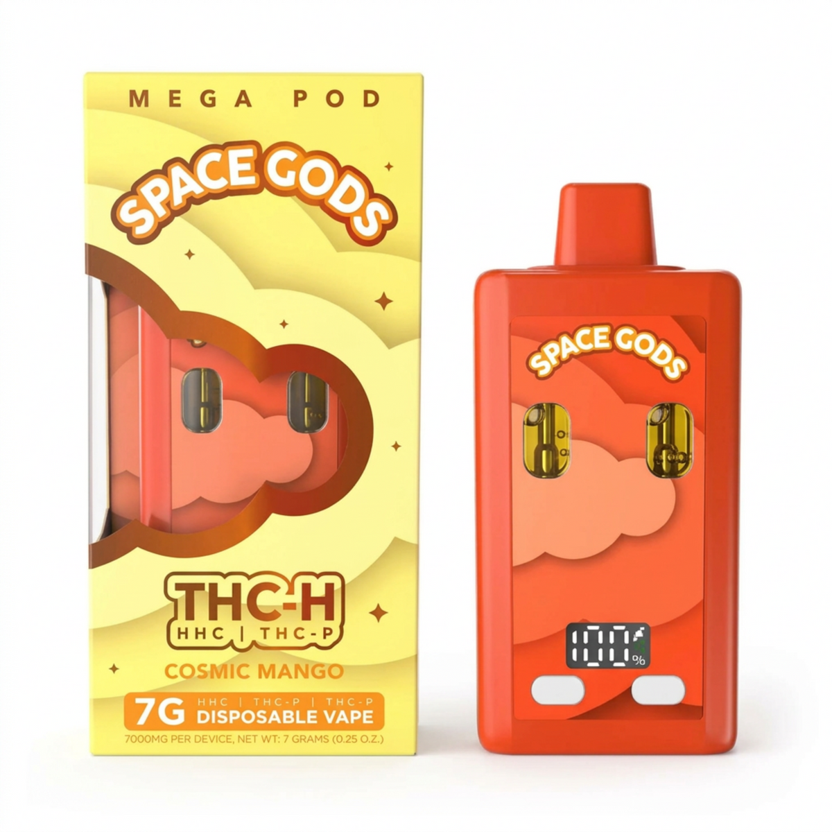 Space Gods Mega Pod THC-H + THC-P Device - 7000mg