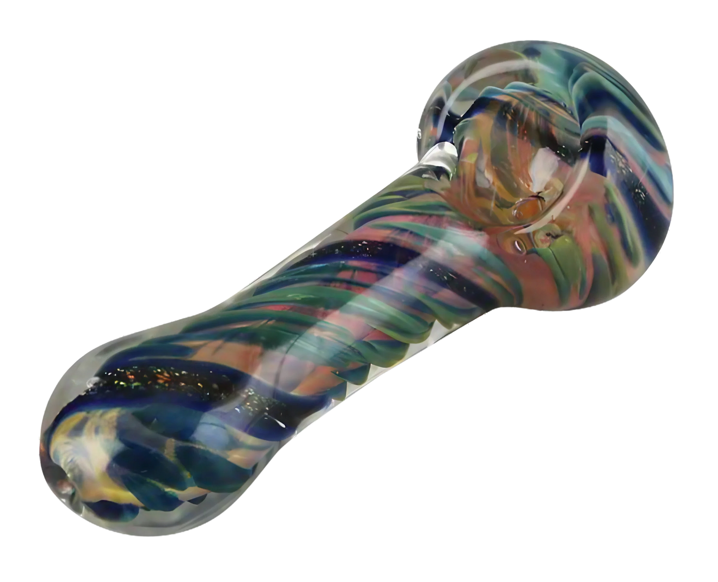 Spiral Fumed Dicro Glass Hand Pipe