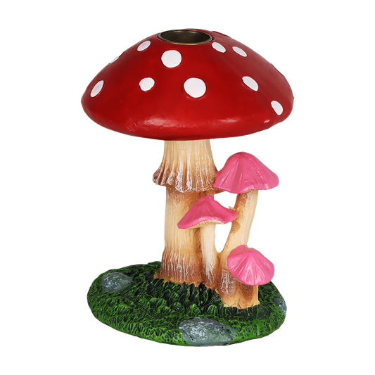 Sprouting Shrooms Backflow Polyresin Incense Burner | 4.25"