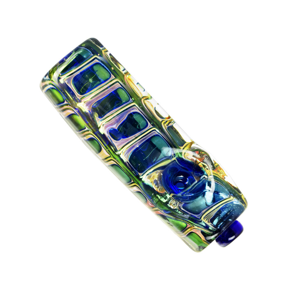 Squared Glass Steamroller-style Hand Pipe