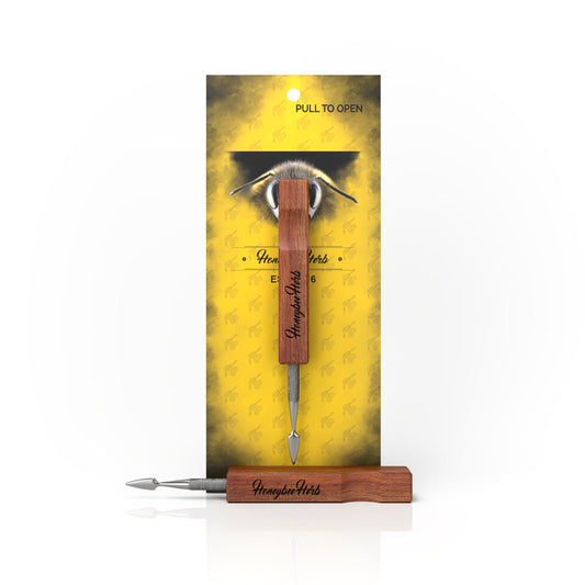 Honeybee Herb Wooden Handle Dab Tool with Stainless Steel Tip