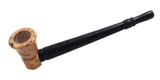 Stone Pipe with Wooden Stem