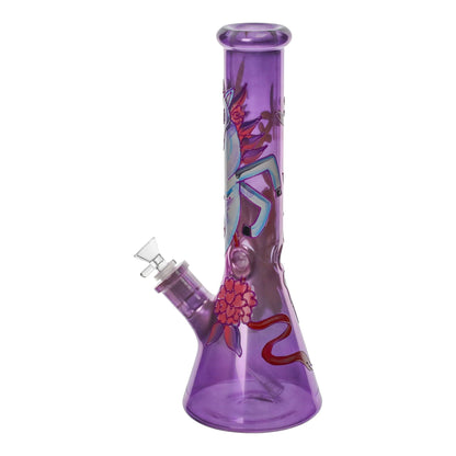 The Glowing Graphic Beaker Bong - 14in