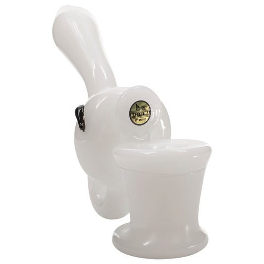 LA Pipes Hand-Blown Sherlock Toilet Bowl Glass Pipe for Dry Herb