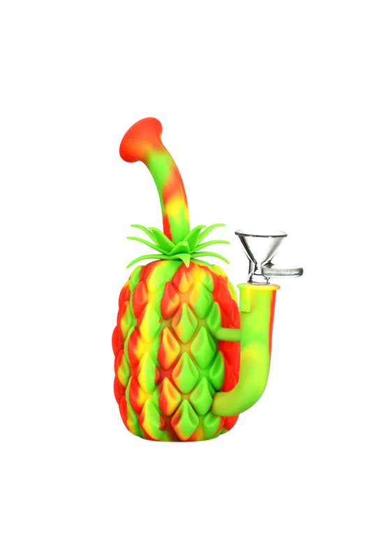 The Pineapple Bong - Silicone Water Pipe with Glass Bowl