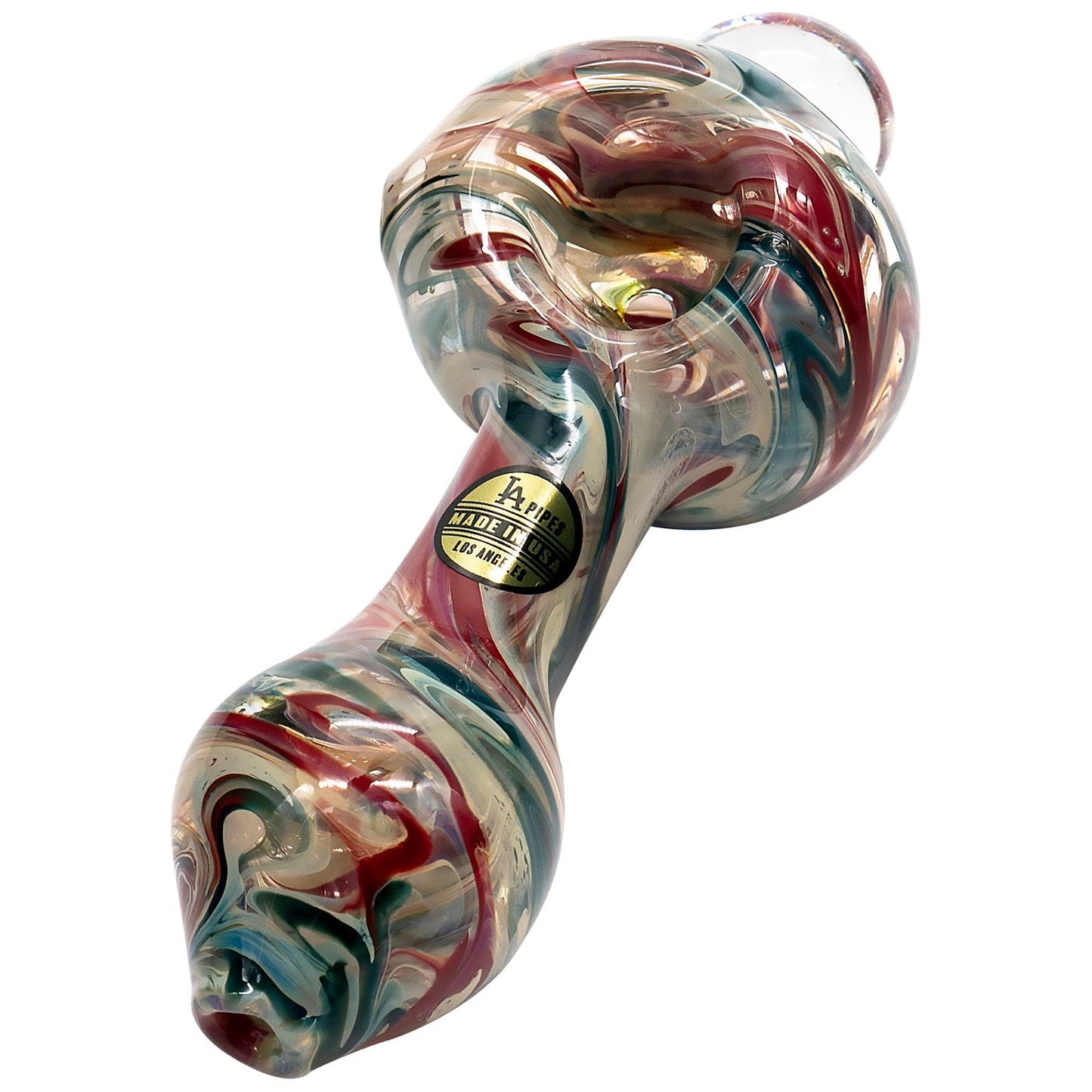 LA Pipes 4.5" Borosilicate Primordial Ooze Spoon Pipe w/ Magnifier Marble