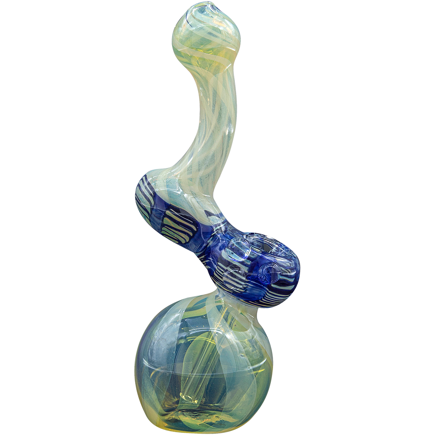 LA Pipes Fumed Sherlock "Rake Bubb" Bubbler - Handmade & Colorful