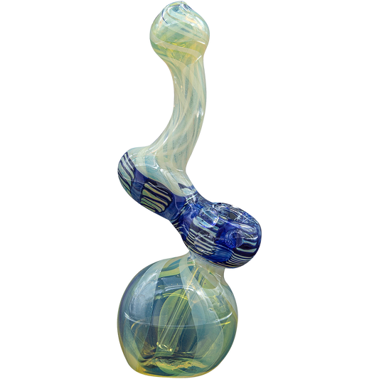 LA Pipes Fumed Sherlock "Rake Bubb" Bubbler - Handmade & Colorful