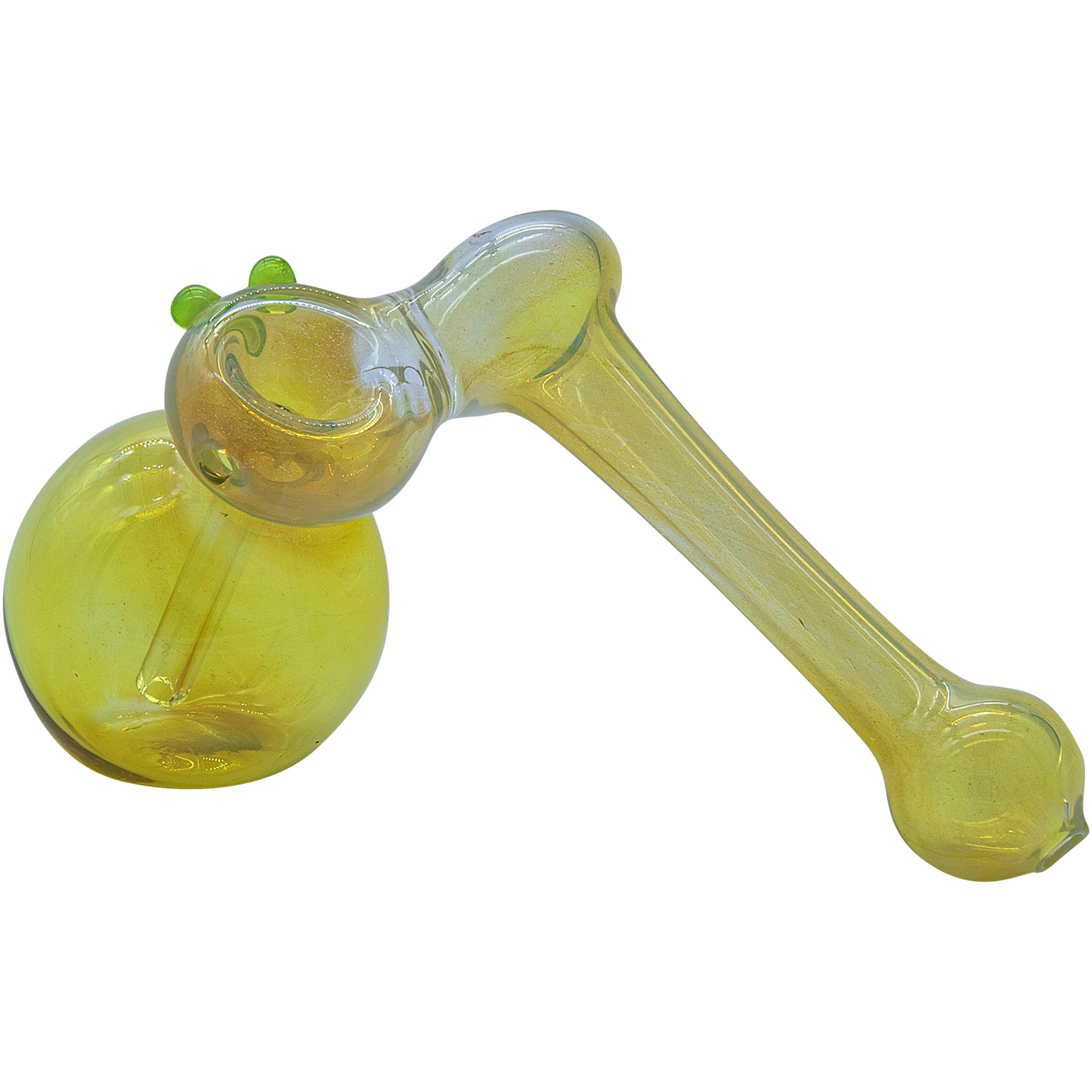 LA Pipes Silver Fumed Color-Changing Sidecar Bubbler - 6" Borosilicate