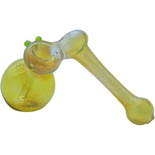 LA Pipes Silver Fumed Color-Changing Sidecar Bubbler - 6" Borosilicate