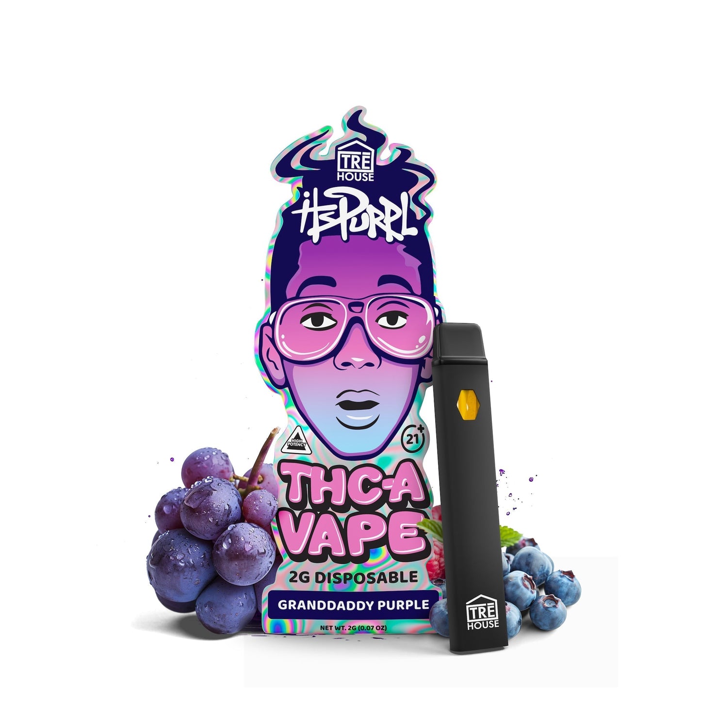 Tre House ItsPurple THC-A Device - 2000mg