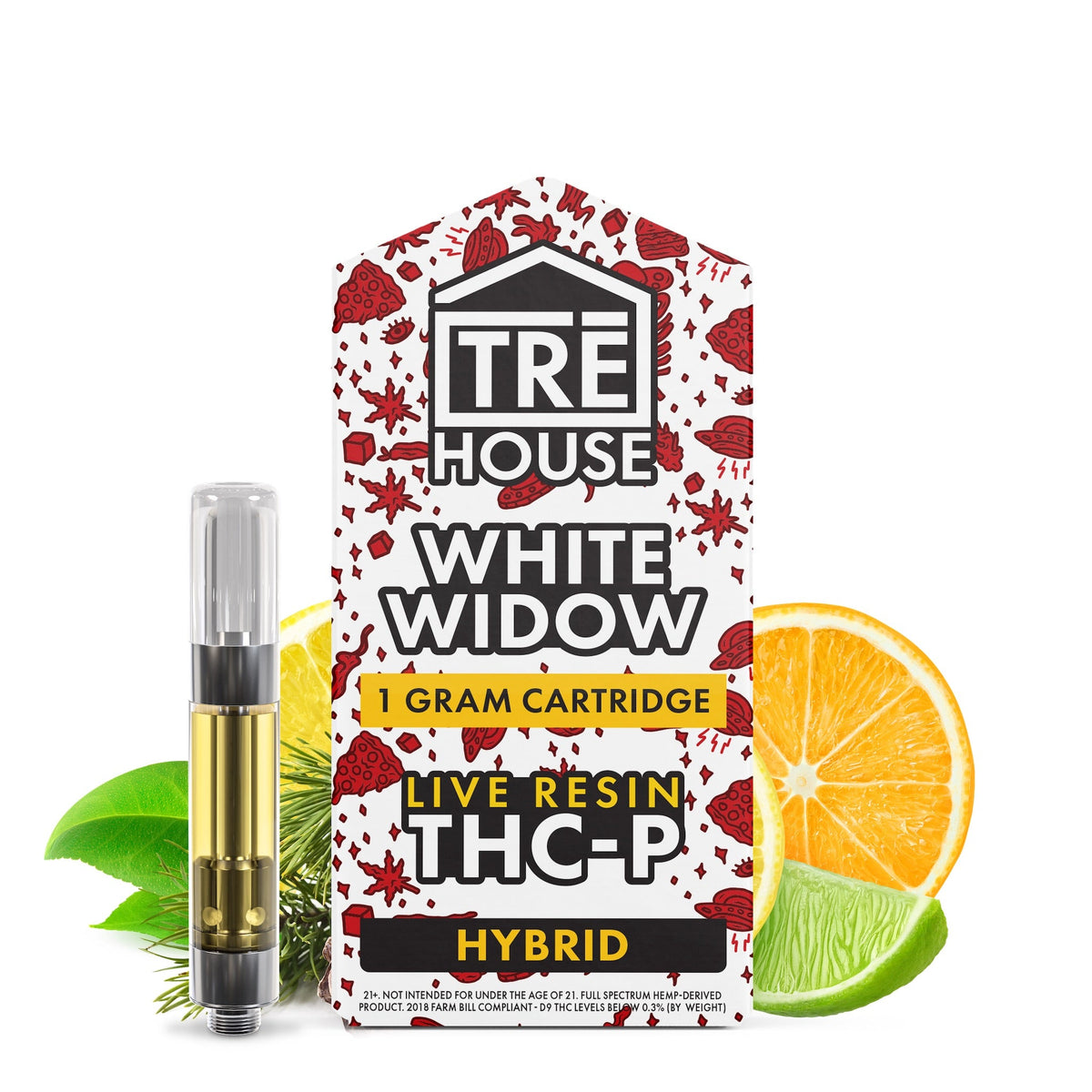 Tre House Live Resin White Widow THC-P Cartridge - 1000mg