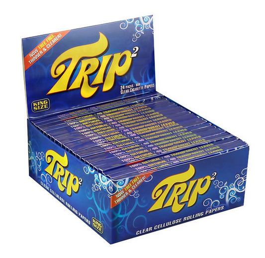 Trip2 Kingsize Clear Rolling Papers - 24 Pack