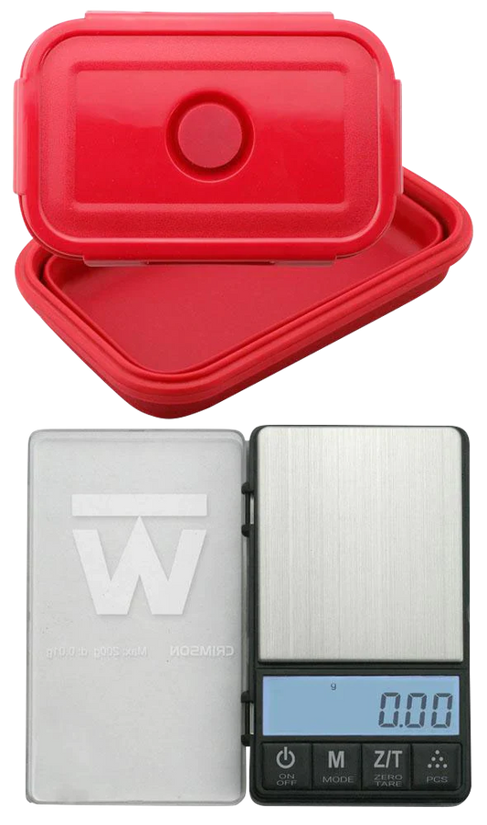 Truweigh Crimson Collapsible Bowl Scale - 200g x 0.01g
