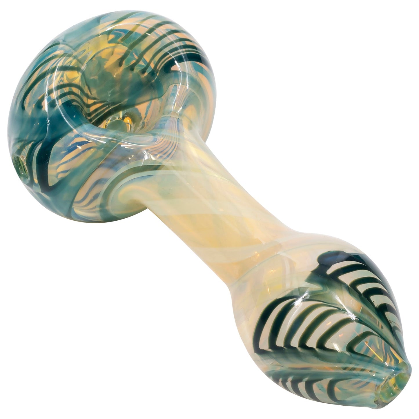 LA Pipes Color-Change Spoon Glass Pipe 4" - Handcrafted Borosilicate