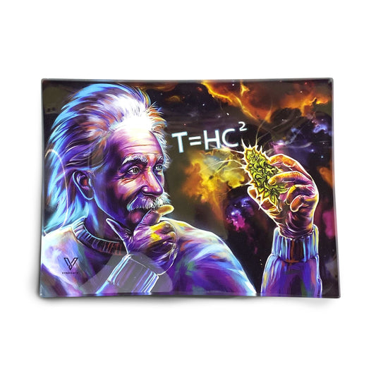 V Syndicate Genius T=HC2 Cosmic Glass Rolling Tray - Shatter-Resistant