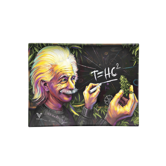 V Syndicate T=HC2 Glass Rolling Tray - Academic Shatter-Resistant Design