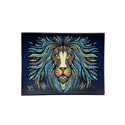 V Syndicate Tribal Lion Shatter-Resistant Glass Rolling Tray