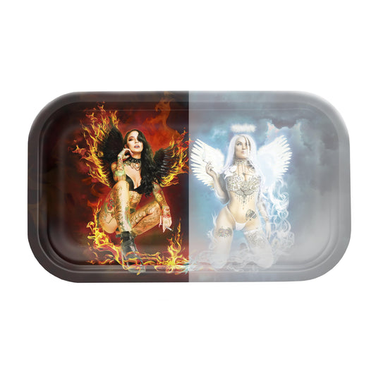 V Syndicate Duality Hybrid Rollin' Tray w/ Silicone Mat - W33dhead & Angela Mazzanti
