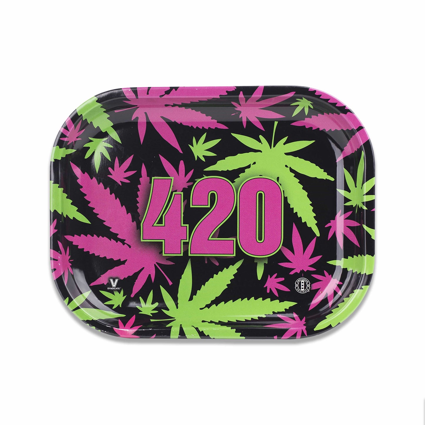 V Syndicate Classic 420 Retro Metal Rolling Tray | Vibrant & Durable