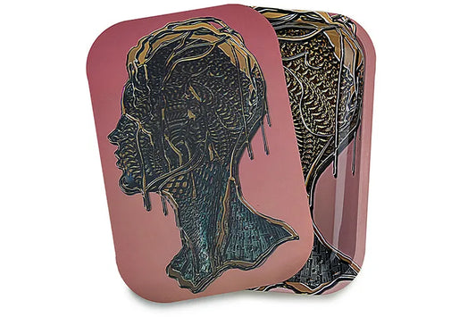 3D Holographic Metal Rolling Tray w/ Magnetic Lid (Design B54)