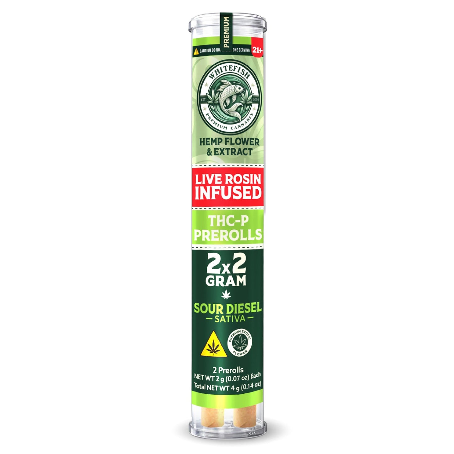 White Fish Live Rosin THC-P Pre-Roll - 2x2g
