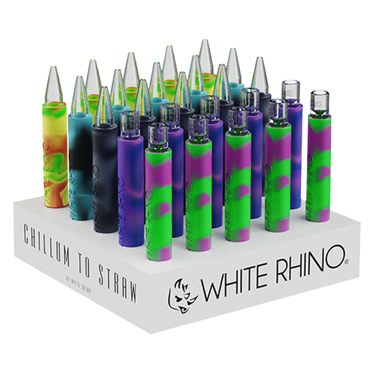White Rhino Chillum To Straw | 5" | Original Assortment | 25ct Display