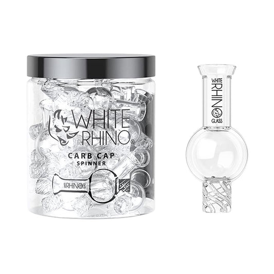 White Rhino Glass Spinner Carb Cap | 27mm | 15pc Jar