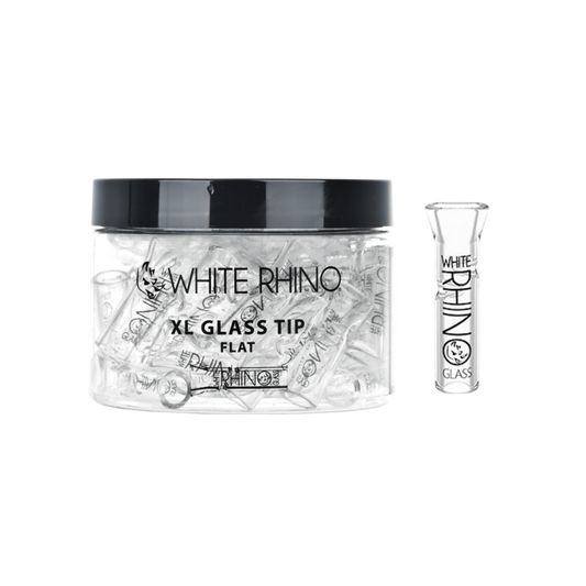 White Rhino XL Glass Tips | 40ct Jar