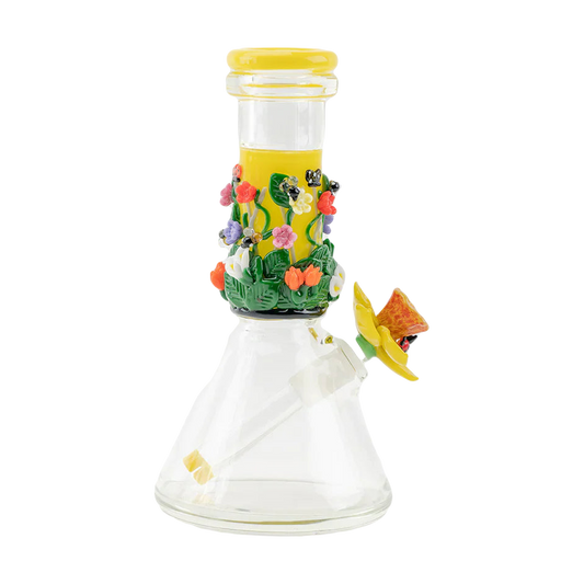 Empire Glassworks 8.4" Sunshine Garden Beaker Bong w/ Dichro Bowl