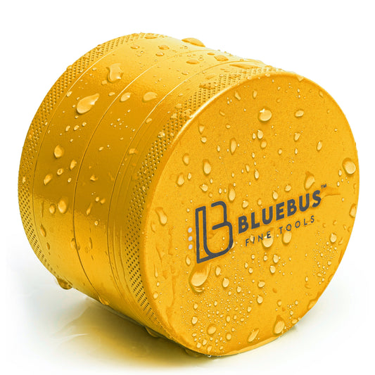 Blue Bus Fine Tools 2.5" Ceramic-Coated Herb Grinder with Lion Teeth & Pollen Catcher