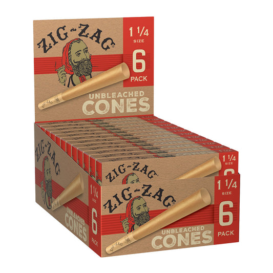Zig Zag Unbleached Paper Cones - 24 Pack